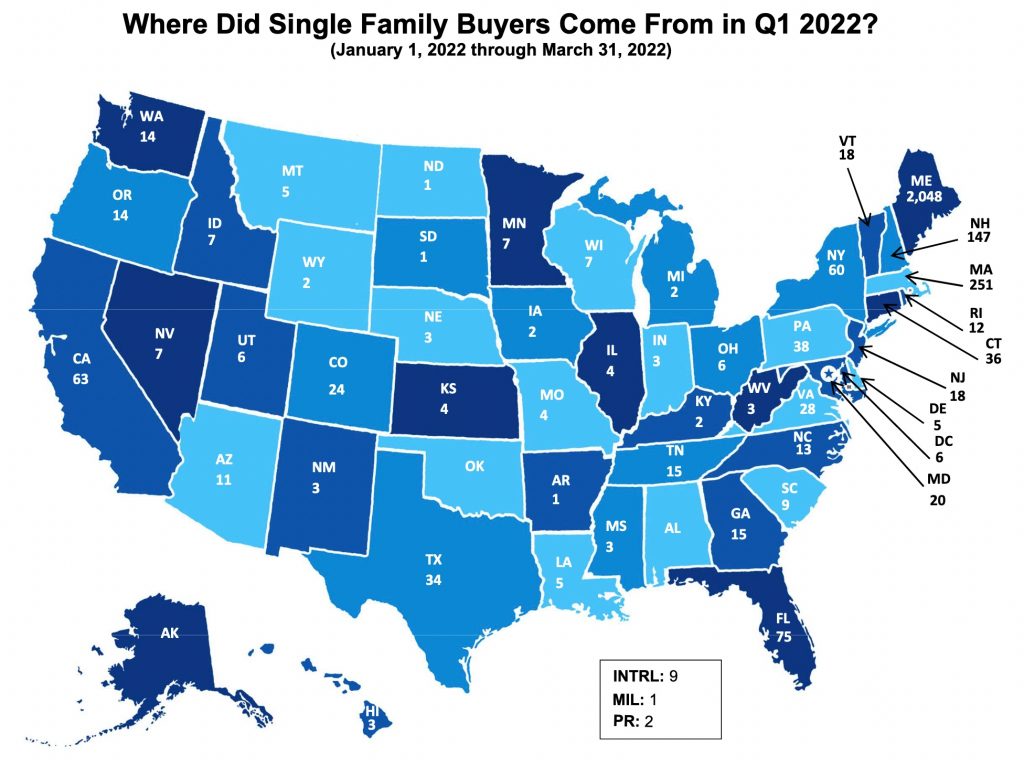 Maine Home Buyers 2022 First Quarter